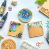 FUNSHOWCASE Juego de posavasos de madera de resina epoxi, kit