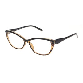 PASTL Womens Reading Glasses Magnified Readers Cateye Fashion Frame Leopard +1.5