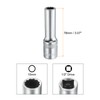 sourcing map 1/2" Drive by 10mm 12-Point Deep Socket 78mm