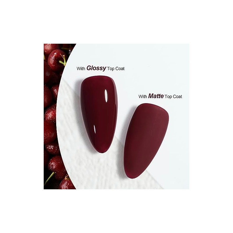 GAOY- Esmalte de uñas en gel rojo, 16 ml, esmalte