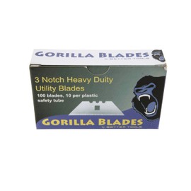 Better Tools 3-Notch Heavy Duty Utility Blades - 100 blades/box - 10 blades/tube
