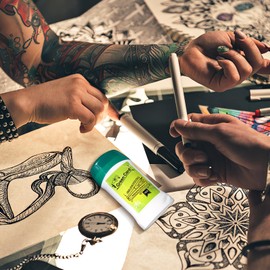Healvian Tattoo Transfer Gel Long-Lasting Tattoo Stencil Gel Body Paint Art Safe Tattoo Transfer Cream Temporary Tattoo Supplies