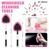 AUTODECO Windshield Cleaner Tool, 17Pcs Car Interior Detailing Kit, Detailing