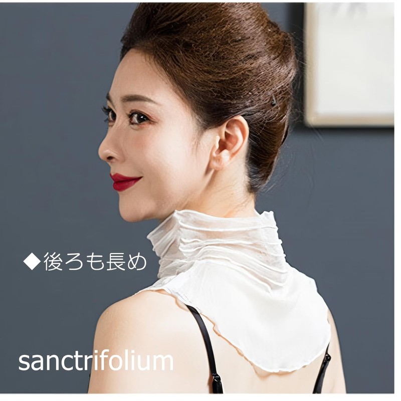 [sanctrifolium] シルク 100％ ネックカバー ネックウォーマー スヌード 紫外線対策 冷え防止 日焼け対策 絹