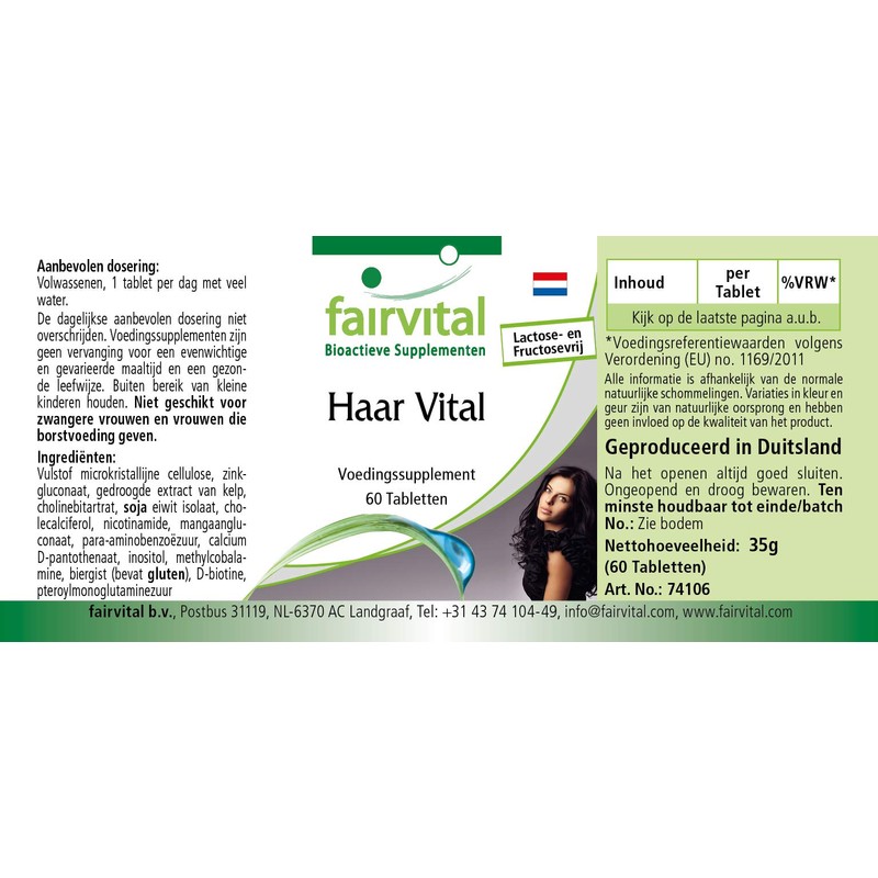 Fairvital Hair Vitamins Tablets - Hair Vital - High Dose