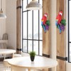 Wall Mounted Simulation Parrot Decor Hanging Hook Resin Craft Home