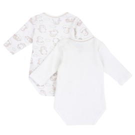 Chicco Unisex Cotton Long Sleeve Midleg Bottone Bodysuit, White, 0-3 months