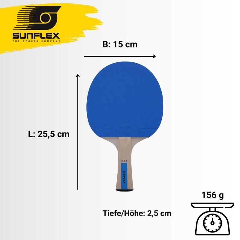 Sunflex® Color COMP B25 Table Tennis Bat, Leisure Racket with