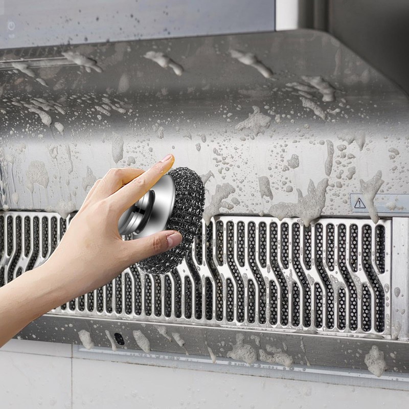Stainless Steel Wool Scrubber with Handle | Wool Dish Scrubber