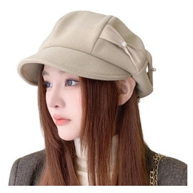 Qzkouma ZUHB-810 Women's Winter Winter Hat Cap Cold Windproof UV Cut Small Face Effect Stylish, Khaki