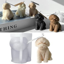 Cute Teddy Dog Candle Mold, Dog Silicone Mold, Animal Resin Mold for Soap Soy Wax Epoxy DIY Handcraft Home Ornaments Wedding Party Decoration Birthday Gifts
