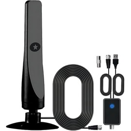 TV Antenna, DVBT2 Antenna, Freeview, Universal Indoor Digital TV Antenna, with Strong Signal, 50+ Miles Range, 4K 1080P Indoor Smart TV Antenna