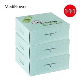 Mediflower large capacity embossing soft cotton pads 300 sheets x 3 / 메디플라워 대용량 엠보싱 소프트 화장솜 300매x3