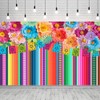 Flowers Fiesta Backdrop Fiesta Banner Mexico Cinco De Mayo Carnival