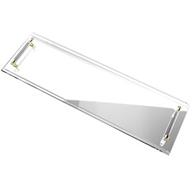 Bathtub Caddy Tray with Handle, 31 Inches Clear Acrylic Bathtub Caddy Tray Bathtub Storage Rack Caddy Shelf for Bathroom Bathtub Shower Caddy