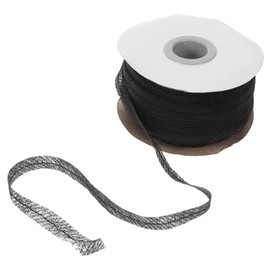 VILLCASE 1 Roll Black Fusible Interfacing Strip, 0.39" x109 Yards Non-Woven Fabric, Iron-on Adhesive for Sewing, DIY Clothing, Hemming, and Edging Projects