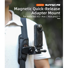 Insta360 X5/Ace Pro 2/Ace Pro/Ace Magnet Mount Magnetic Mount Quick Release for Insta 360 Ace Pro 2 Adapter Foldable 1/4 Screw Hole for GoPro Mini Tripod, Car, Motorcycle, Backpack, and More Universal