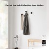 Umbra Hub Solid Wood Coat Hooks with Rubber Frame, Black/Walnut,