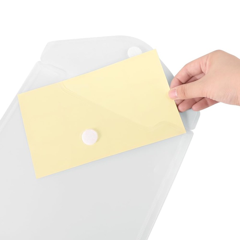 Document Wallet A4 Transparent Folder Pack of 12 Document Folder