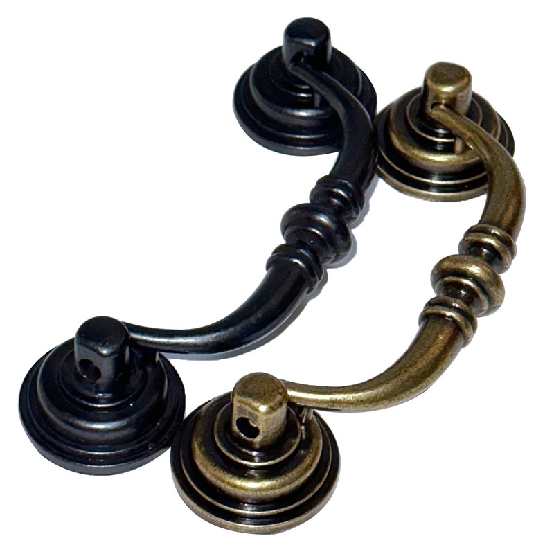 2 Pack Brass Vintage Cabinet Handle, 125mm Drawer Pull Handle