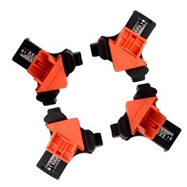 4 Pieces Woodworking Corner Clamps, Multifunctional 90 Degree Right Angle Spring Fixer DIY Wood Hand Tool for Making Picture Frame Carabiners