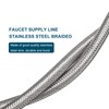 sourcing map 2Pcs 31" Faucet Supply Lines Connector Stainless Steel