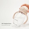 MOTHER-K Sippy Cup with Weighted Straw with Handle, Drink from