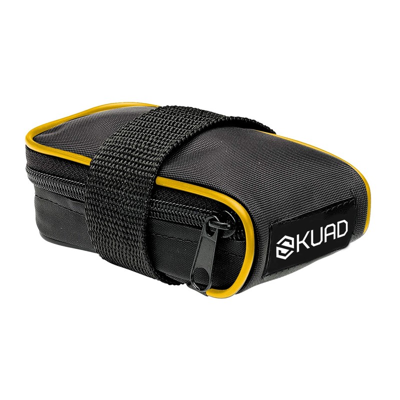 GIST Compact Bicycle Saddle Bag with Strap - Black/Yellow