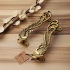 Two Moustaches Peacock Design 7 Inches Brass Door Handle -