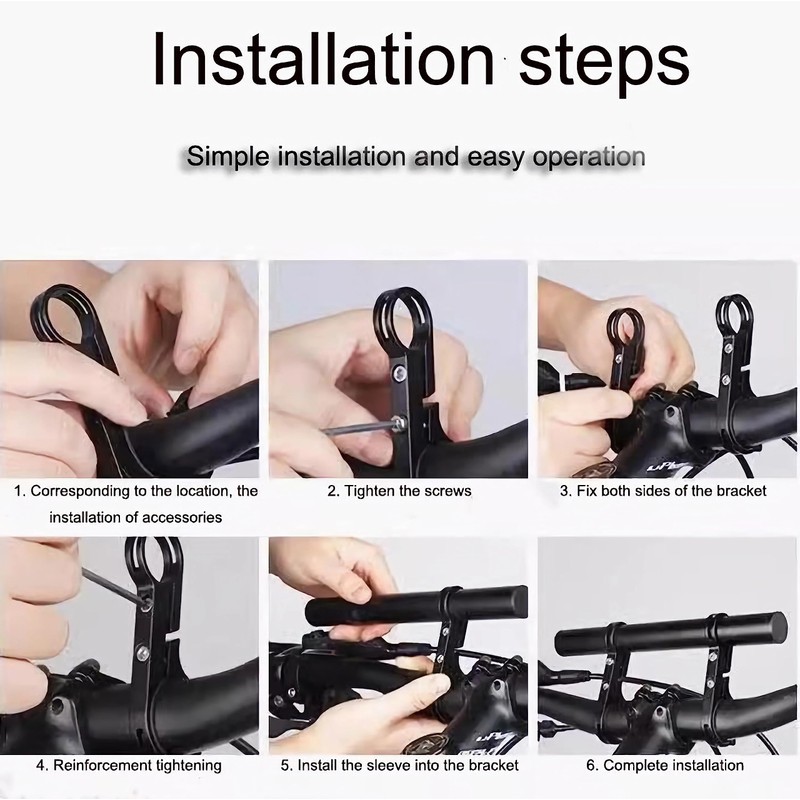 NINGVIHE Bike Handlebar Extender,Aluminum Alloy Handlebar Extensions Double Bike Handlebar