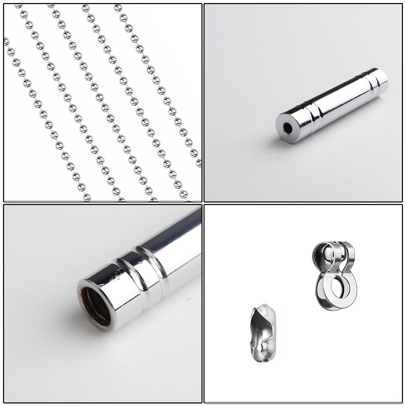 NewZC Light Pull Handle Bathroom Light Pull Cord Handle Chrome