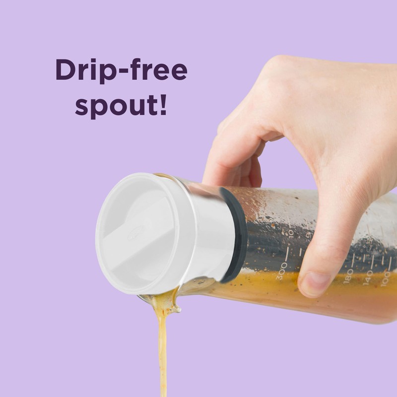 Chef'n 104-758-395 Salad Dressing Mixer, One Size, Baking White/Vintage Indigo