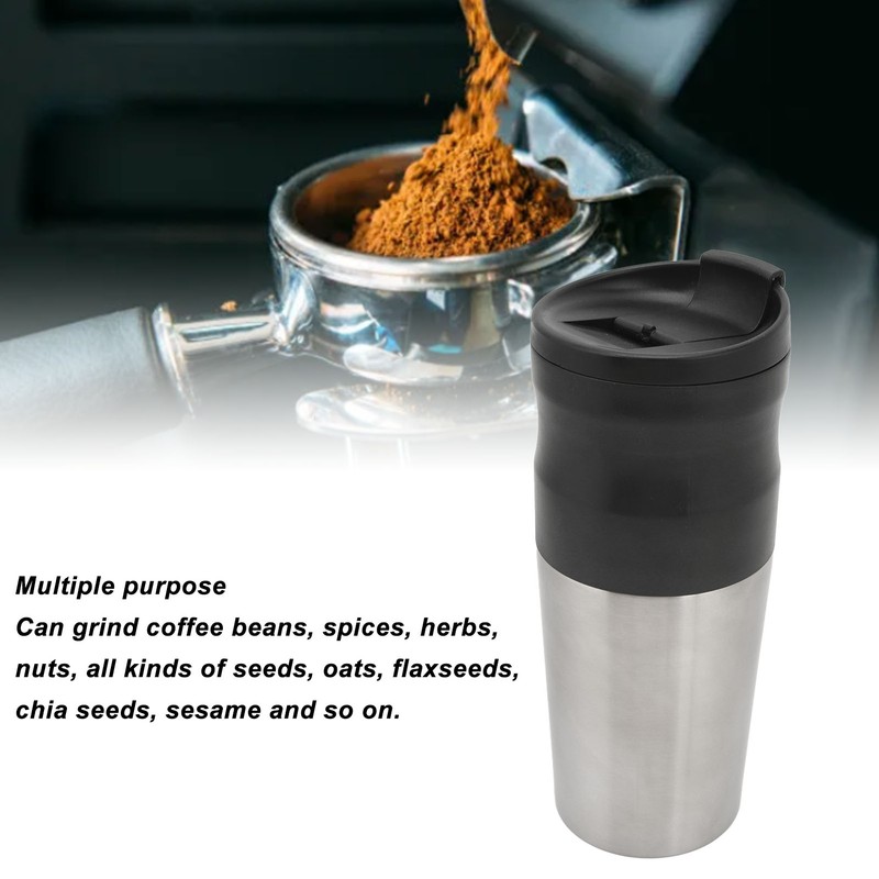 Electric Coffee Beans Grinder Portable Stainless Steel Blades Spices Grinder