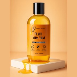 Shea Butter Body Oil – Deeply Nourishing, Lightweight Hydration with Almond Oil, Jojoba Oil & Vitamin E – Natural Moisturizer for Soft, Radiant Skin – 8oz:_Pineapple Mango