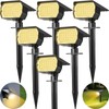 Tadyreal Solar Spot Lights Outdoor 6 Pack, [46 LED/3 Modes]