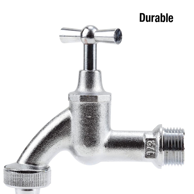 Gardena Tap with hose fitting: chrome-plated water crane for indoor