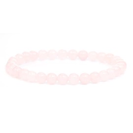 Genuine Gemstone Bracelet with Round 6 mm Beads – Various Lengths – Healing Stone Protective Stone Bracelet Lucky Charm Talisman Gift, Gemstone, Gemstone