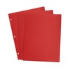 2 Pocket Folder, 1 Side Printed, 3-Hole Punched, Red, 50