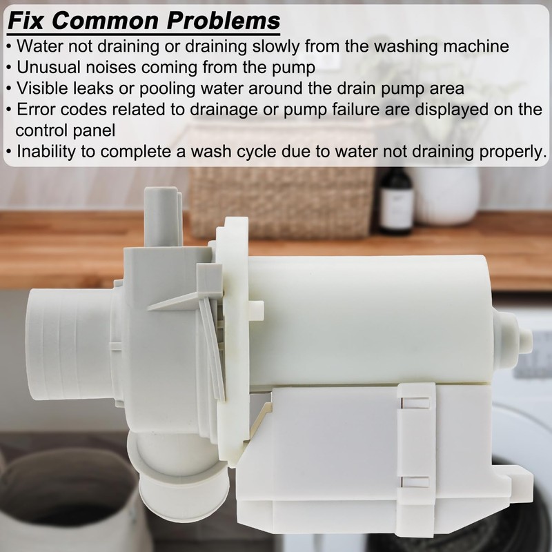 5859EA1004F Drain Pump by SupHomie - Compatible with LG Washing