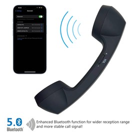 Retro Phone Handset with Wireless Bluetooth and USB Handsets for Cell Phones Radiation-Proof Comfortable Call (Yellow)