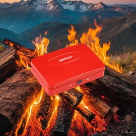 SEPOX® 4Pcs Portable Security Case Lock Box Steel, Personal Travel Safe Storage Cabinet for Small Item, with 3 Ft Cable and Ressetable Combination Lock for Dorm, Car, Sports, Office（Red）