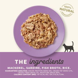 Applaws Natural Wet Cat Food, 24 Count, Limited Ingredient Canned Wet Cat Food, Mackerel & Sardine in Broth, 5.5oz Cans