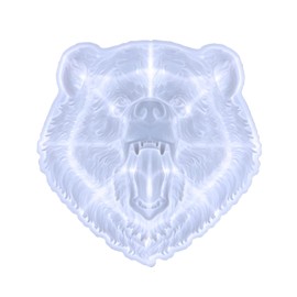 BOGEEL Animal Resin Epoxy Molds Wild Bear for Head Silicone Molds Wall Desktop Cabinets Decor Bear Resin Mold Wall Tabletop Dec