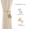 Magnetic Curtain Tiebacks, Cotton Hand Woven Window Curtain Holdback Tie