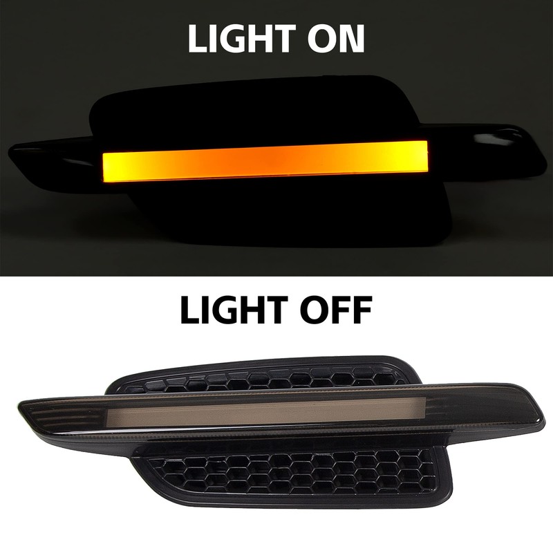 ECOTRIC Front Fender Side Marker Lights Compatible with 2008 2009
