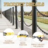 sourcing map Plastic Chain 5 FT/1.53 M, Safety Chain Yellow