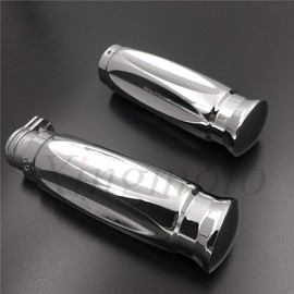 NBX- Motorcycle Chrome 1" 25mm Handlebar Grips For Compatible with Harley Davidson XL Sportster 883 1200/ Kawasaki Vulcan Classic Custom 900/ GoldWing