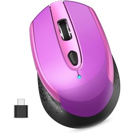 RaceGT Type C Wireless Mouse, 2.4G Silent USB C Mouse for MacBook, Computer Mouse with 6 Buttons and 3 Adjustable DPI for Laptop, Deskbtop, PC Computer