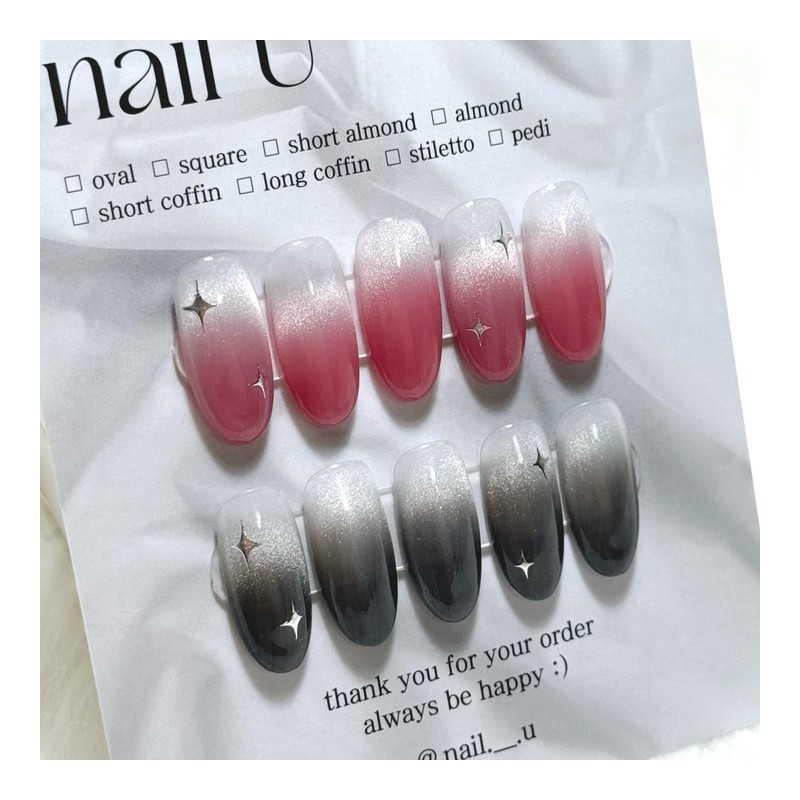 Gradient Magnet Handmade Nail Tips - M. Coffin / 그라데이션