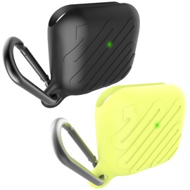 H Huaberich Waterproof Case for Airpods 3rd Generation (Black and Night Glow)